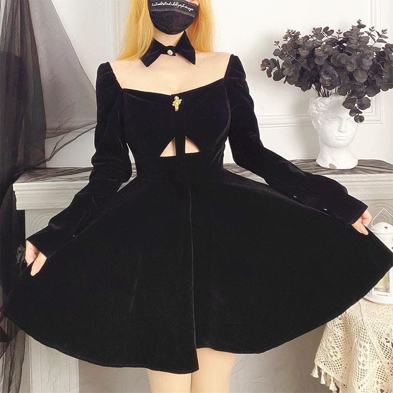 Sexy Hollow Off The Shoulder Dress EE0713
