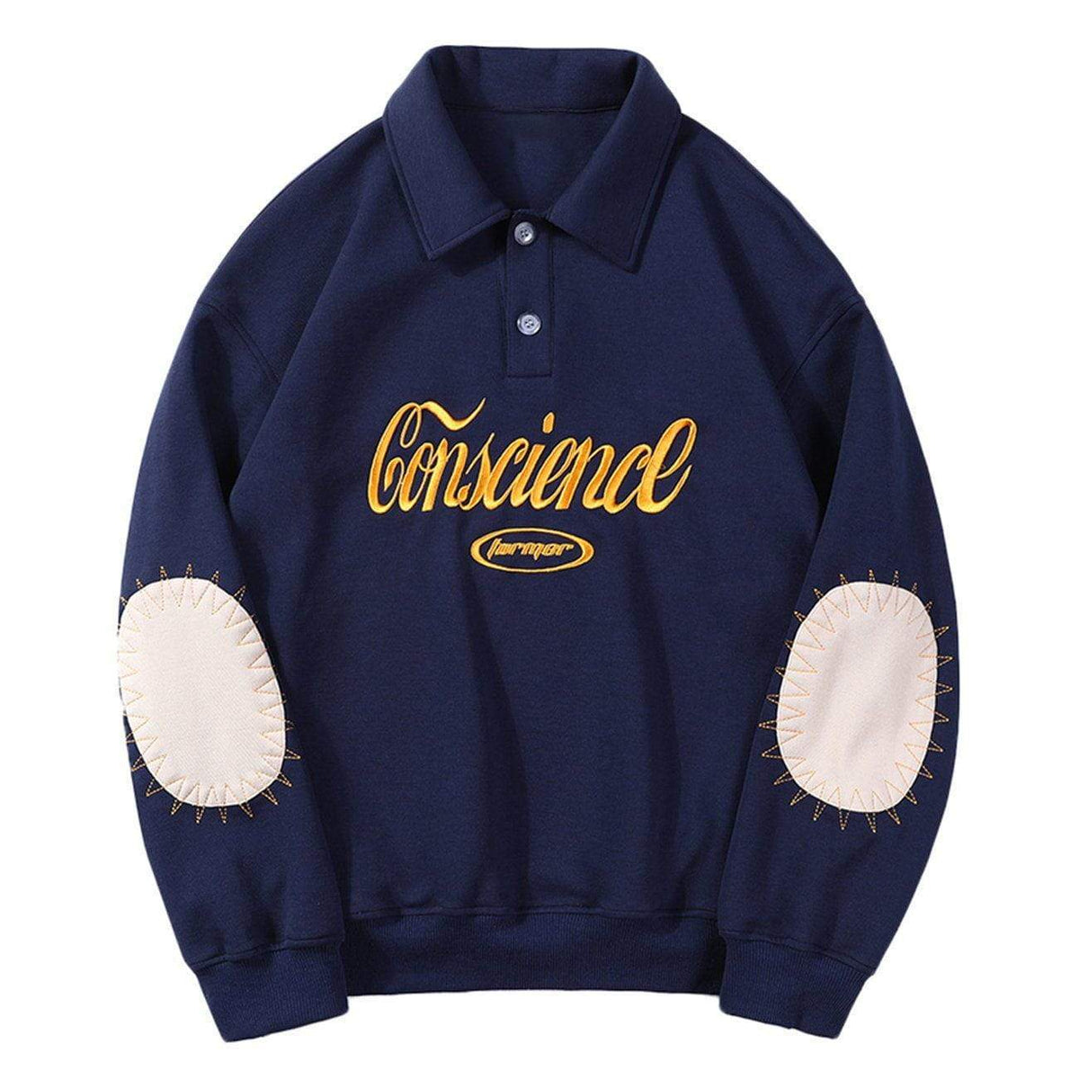 Embroidered Letters Conscience Soft Cotton Sweatshirt