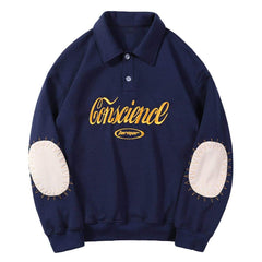 Embroidered Letters Conscience Soft Cotton Sweatshirt