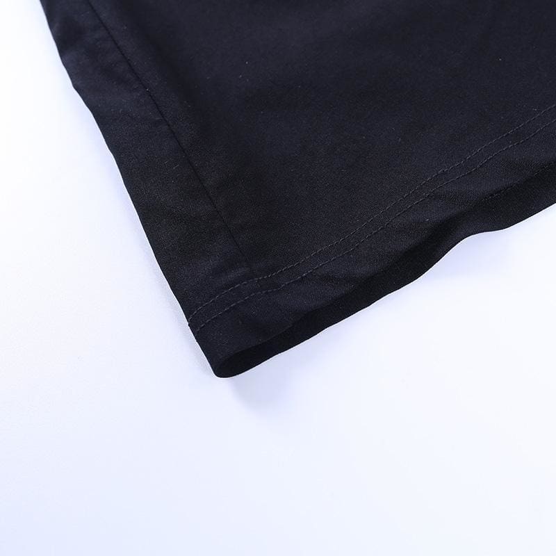 Spider Skull Suspender Black Dress EE0890