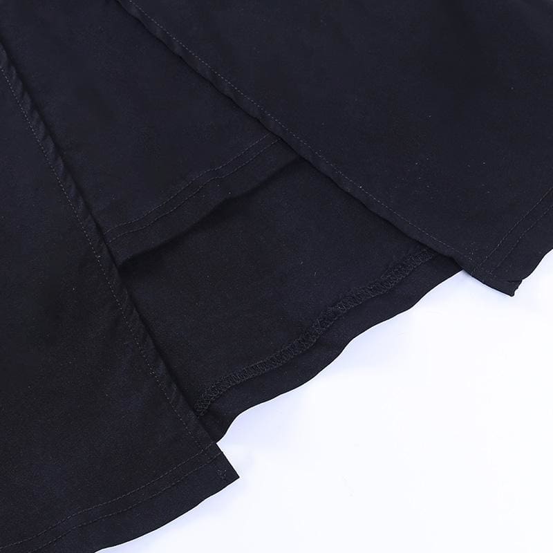 Spider Skull Suspender Black Dress EE0890