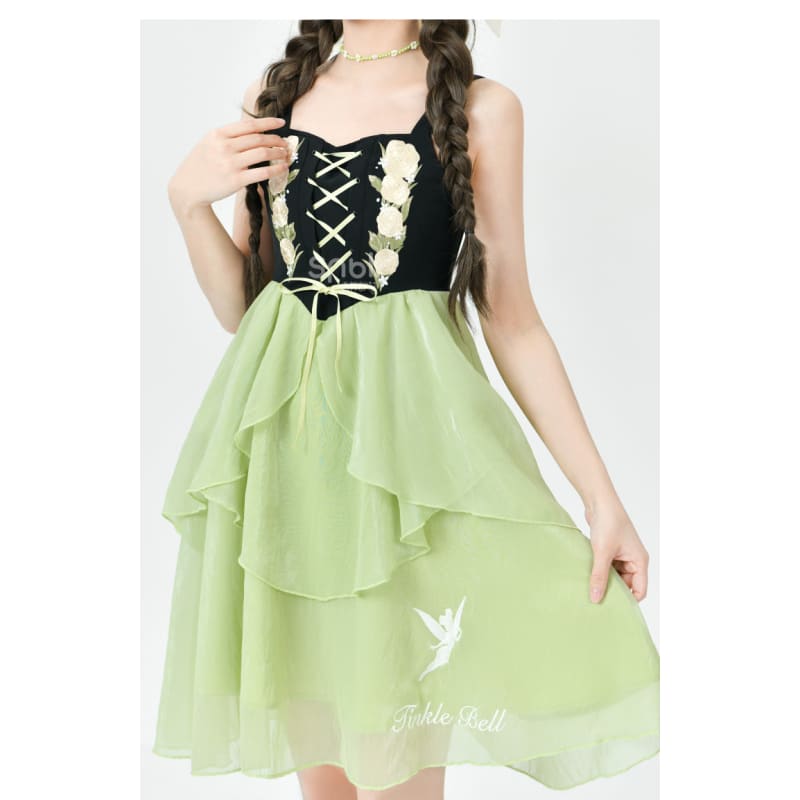 Spring Lovely Flower Girl Green Dress