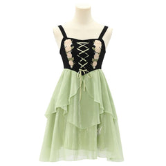 Spring Lovely Flower Girl Green Dress