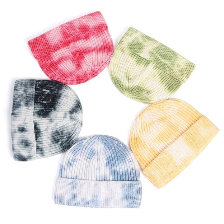 Colorful Shaded Vintage High Elastic Knitted Hat