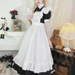 Sweet Classical Neko Maid Long Dress Short Sleeves