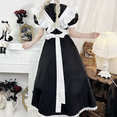 Sweet Classical Neko Maid Long Dress Short Sleeves