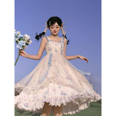 Sweet Floral Cheongsam Dress