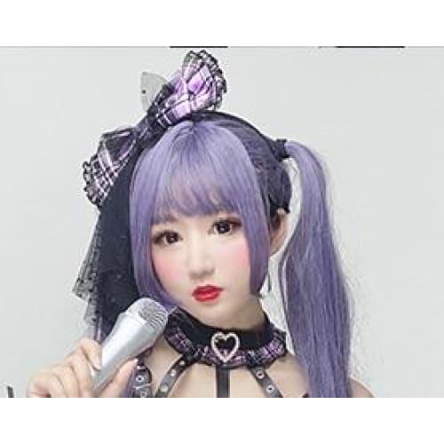 Sweet Plaided Bow Tie Halter Neck Lolita Dress Suit