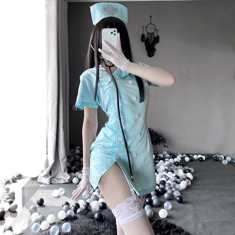 Uniform Seductive Nurse Doctor Uniform Cosplay Dress EE0814