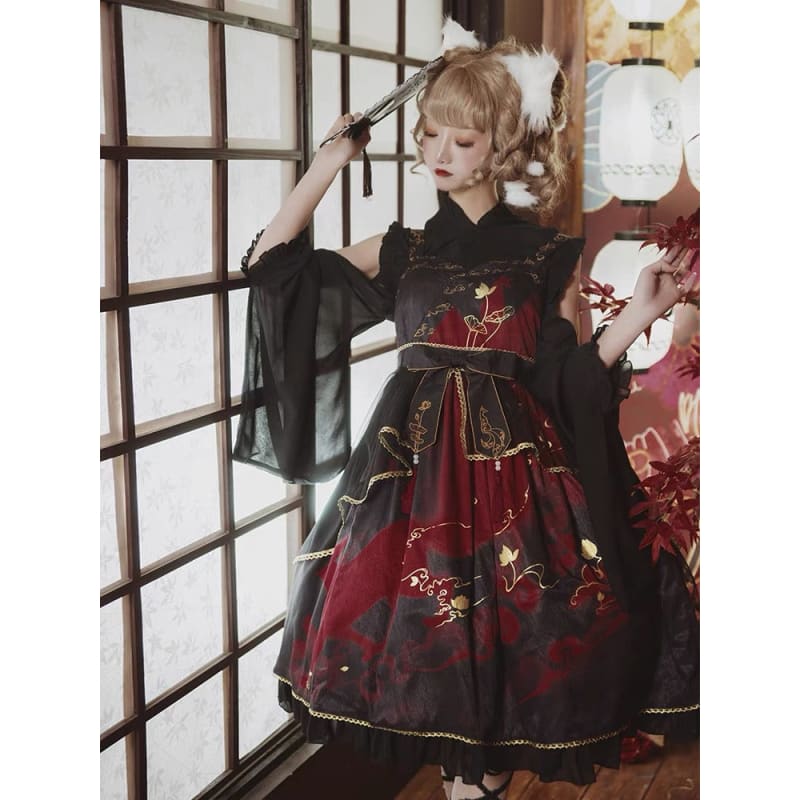 Vintage Fox and Cloud Dress