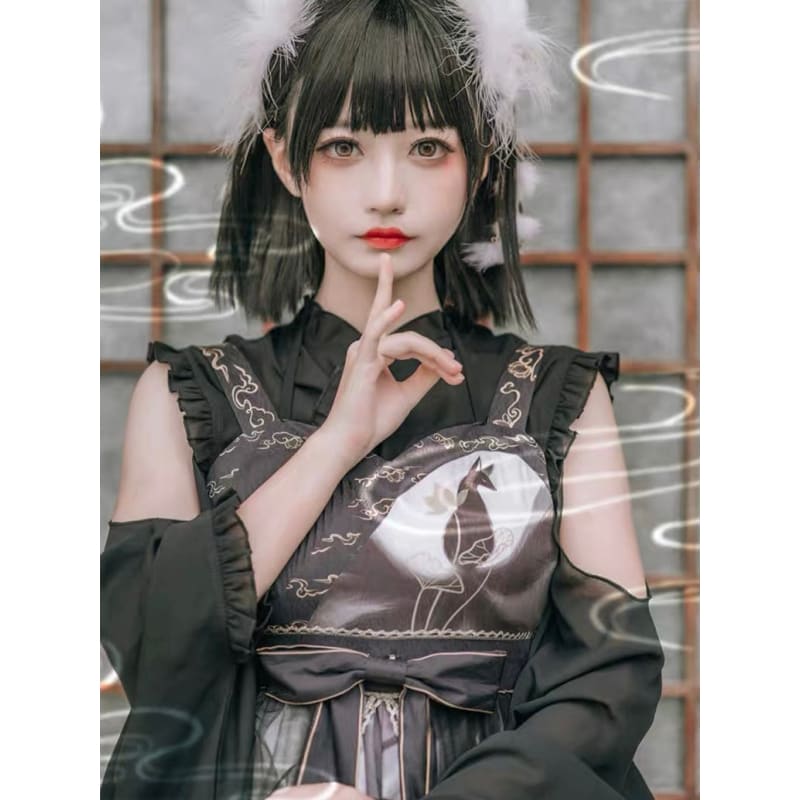 Vintage Fox and Cloud Dress