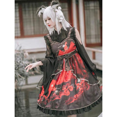 Vintage Fox and Cloud Dress