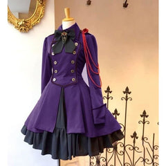 Vintage Gothic Lolita Ruffle Lace Up Sweet Dress