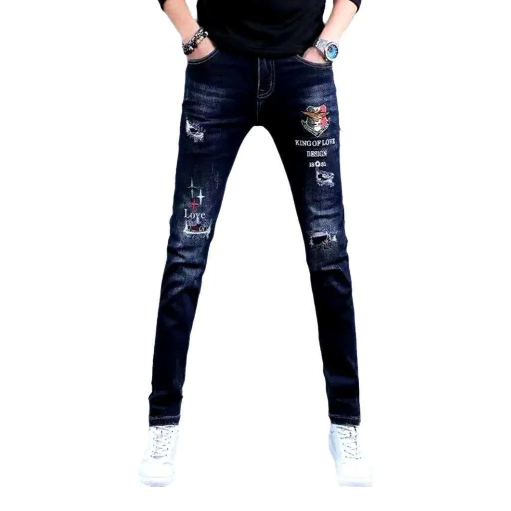 Whiskered men's street jeans