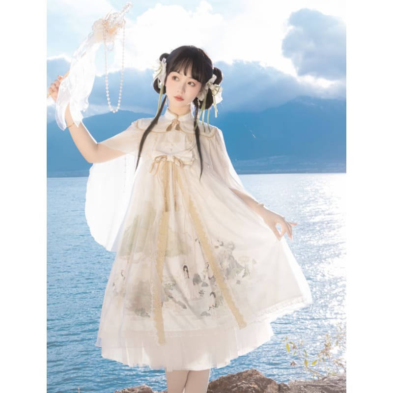 White Tang Dynasty Hanfu Dress