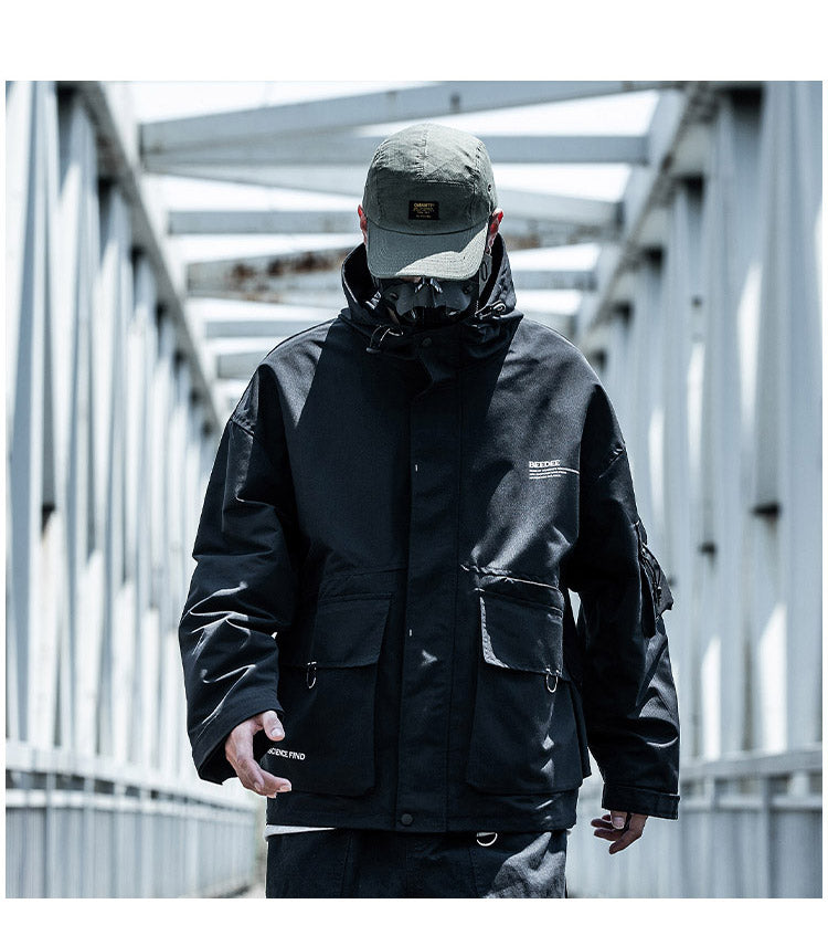 Oversized Multi-Pocket Lightweight Cargo Jacket