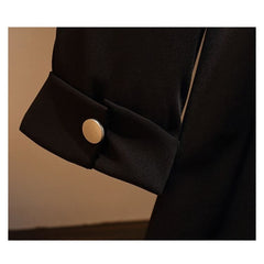 XL-5XL Plus Size Black Long Sleeve Elegant Dress