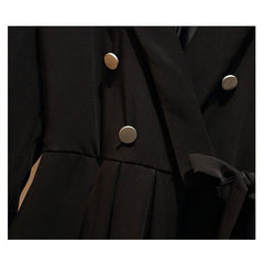 XL-5XL Plus Size Black Long Sleeve Elegant Dress