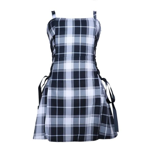 Y2K Kawaii Plaid Pleated Lolita Punk Harajuku Dress Sets